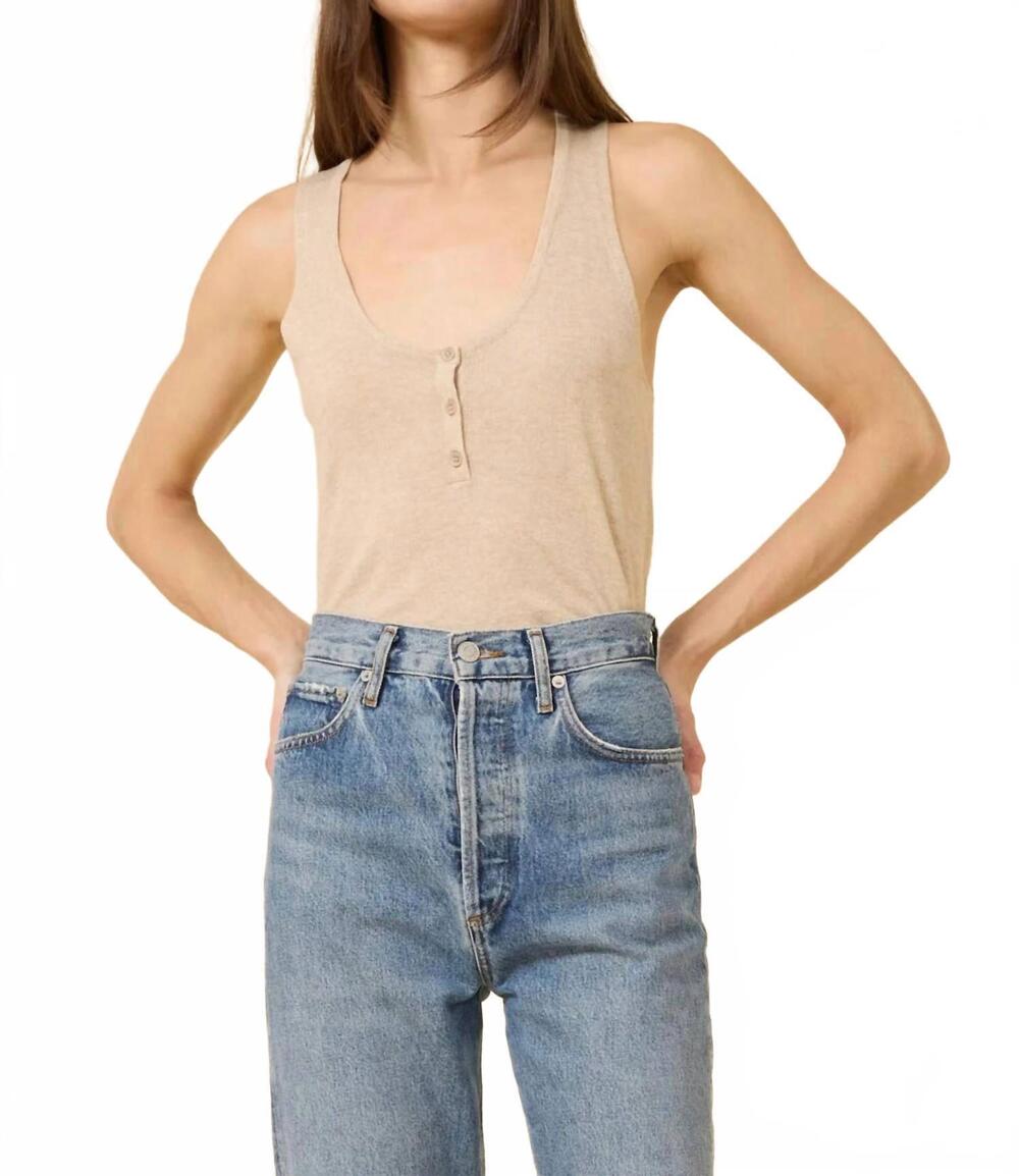 NEW ONE GREY DAY bianca tank top in latte